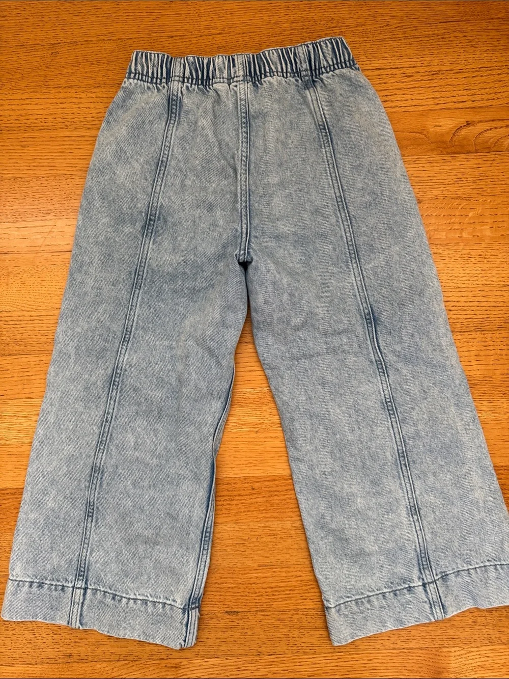 GAP Light Blue Kids High Stride Ankle Wide-Leg Denim Pants